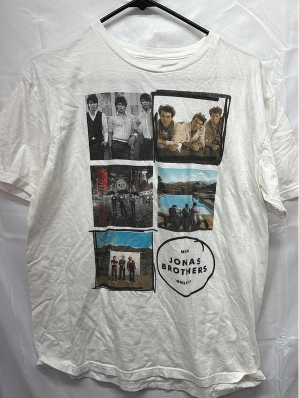 Jonas Brothers five albums, one not the tour T-shirt